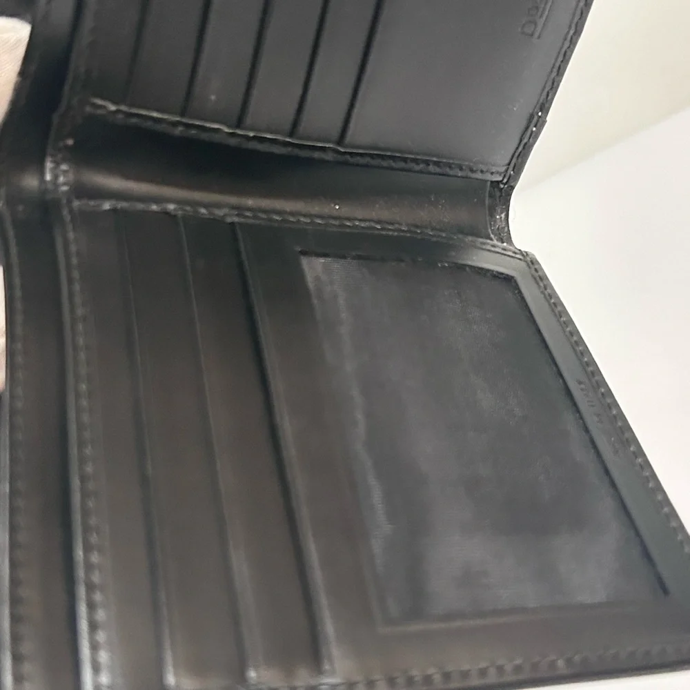 Dooney & Bourke Black Leather Wallet Clutch Made in Italy Duck Logo